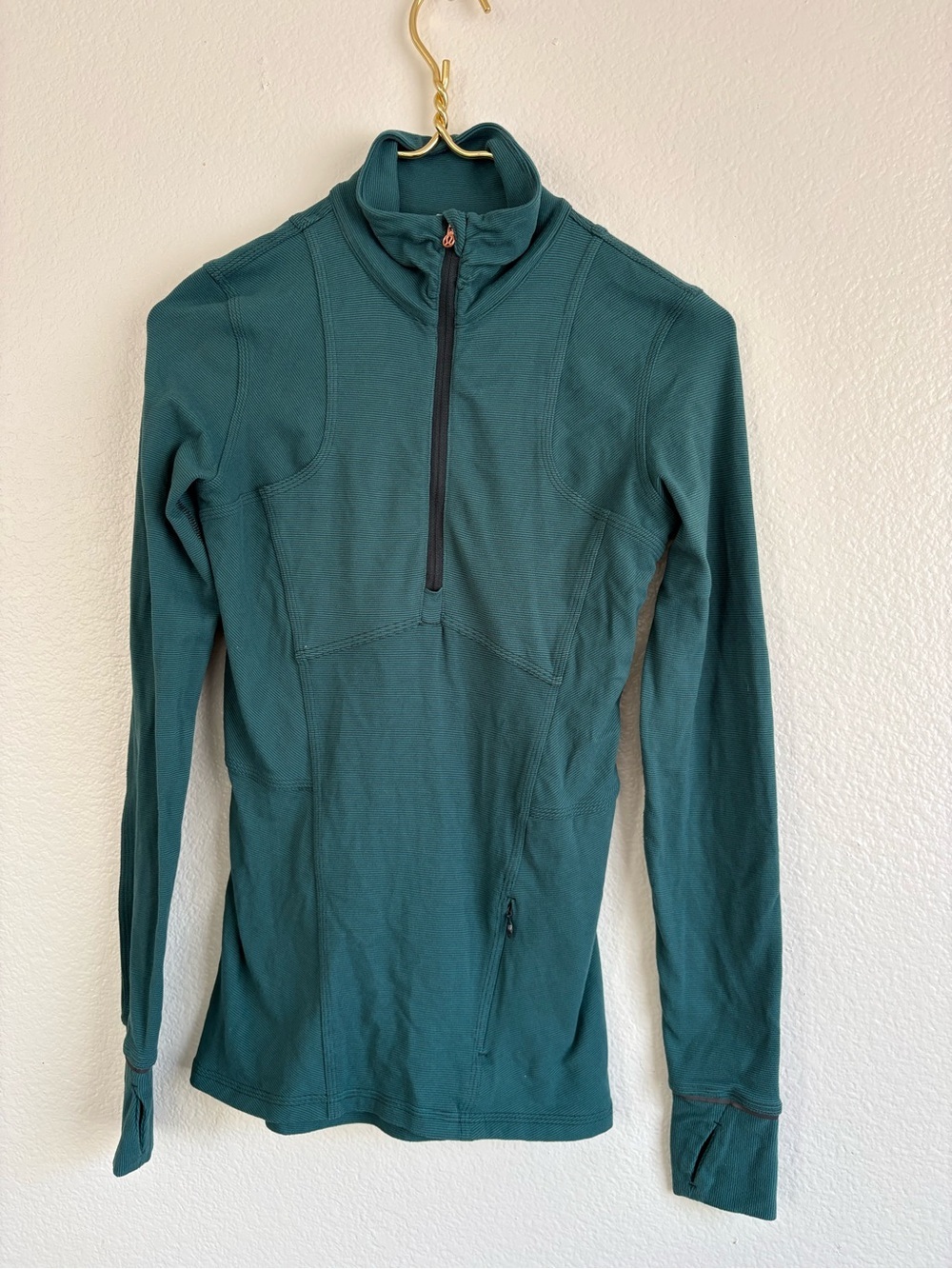 lululemon athletica Teal Green Half-Zip Turtleneck sweatshirt